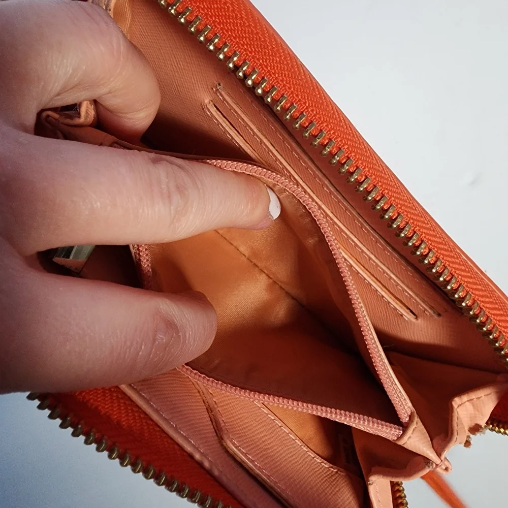 Tory Burch Orange Wristlet Wallet